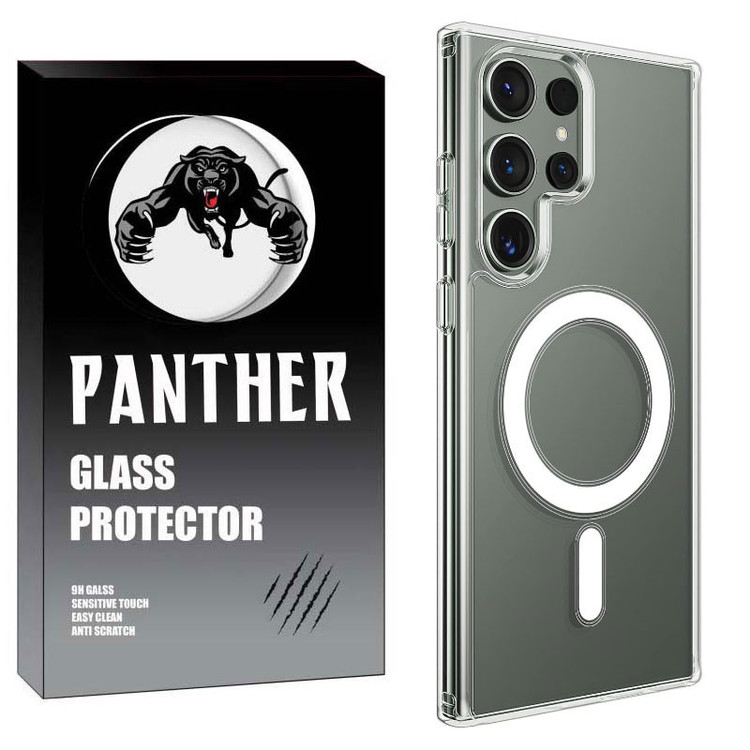 کاور پنتر مدل Magnetic Magsafe Clear Cover مناسب برای گوشی موبایل سامسونگ Galaxy S24 Ultra