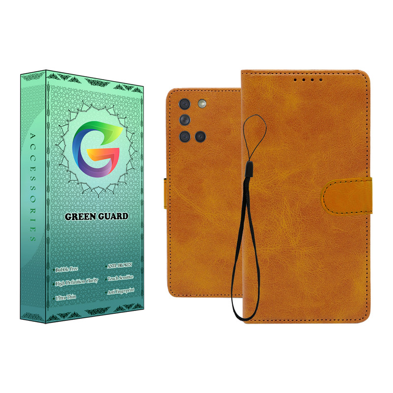 کیف کلاسوری گرین گارد طرح چرمی مدل Landing مناسب برای گوشی موبایل سامسونگ Galaxy A51 به همراه بند آویز