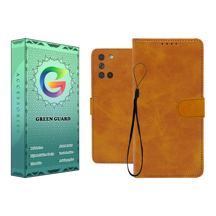 کیف کلاسوری گرین گارد طرح چرمی مدل Landing مناسب برای گوشی موبایل سامسونگ Galaxy A51 به همراه بند آویز