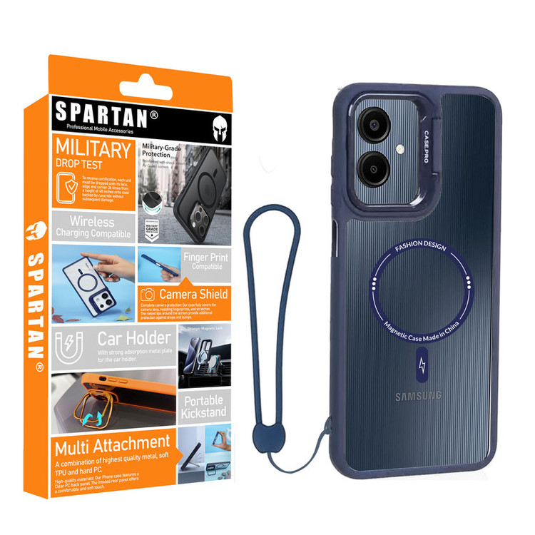 کاور اسپارتان مدل Magnetic Apple Strap مناسب برای گوشی موبایل سامسونگ Galaxy A06 به همراه بندآویز