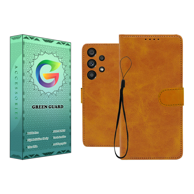 کیف کلاسوری گرین گارد طرح چرمی مدل Landing مناسب برای گوشی موبایل سامسونگ Galaxy A53 به همراه بند آویز