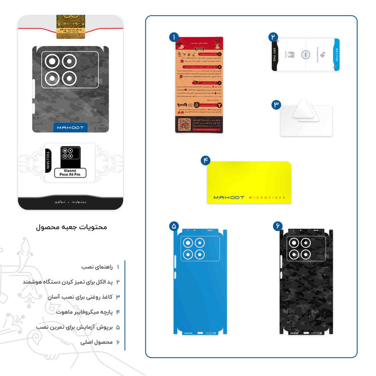 برچسب پوششی ماهوت مدل Night_Army_Pixel-FullSkin مناسب برای گوشی موبایل شیائومی Poco X6 Pro