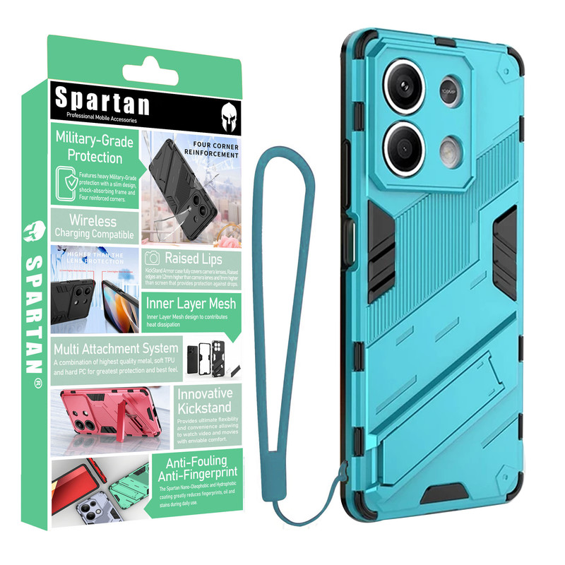 کاور اسپارتان مدل Bibercas Strap مناسب برای گوشی موبایل شیائومی Redmi Note 13 4G به همراه بندآویز