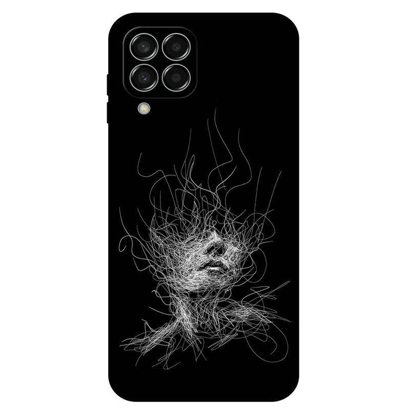 کاور مگافون طرح اسکچ صورت مدل 7423 مناسب برای گوشی موبایل سامسونگ Galaxy M33 5G