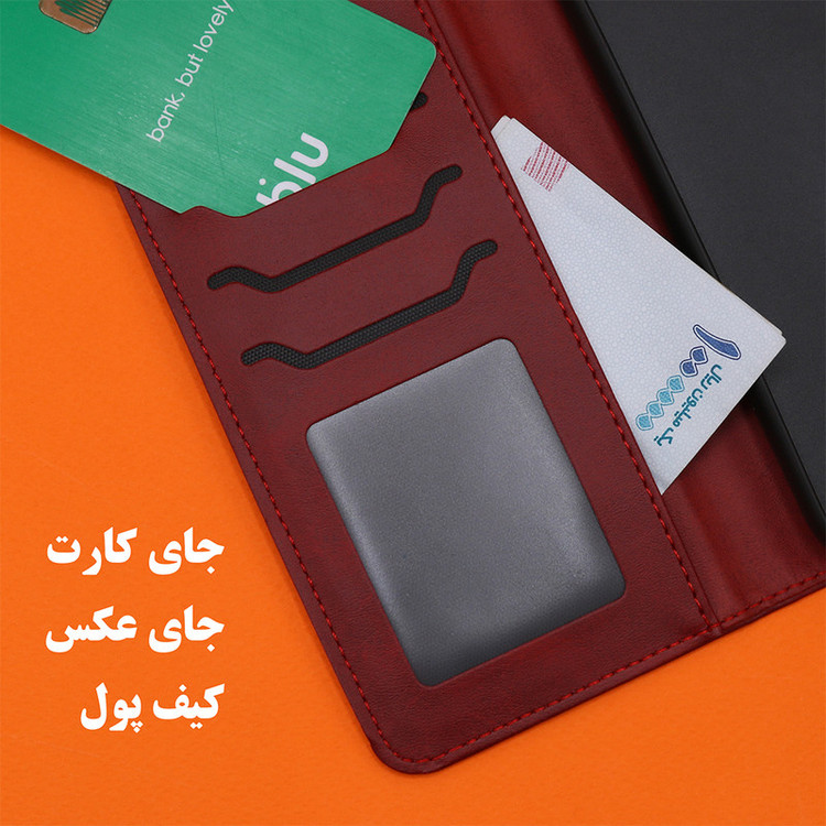 کیف کلاسوری قاب ناب مدل چرمی طرح JAKART مناسب برای گوشی موبایل شیائومی Redmi Note 10 4G / Note 10s / Poco M5s