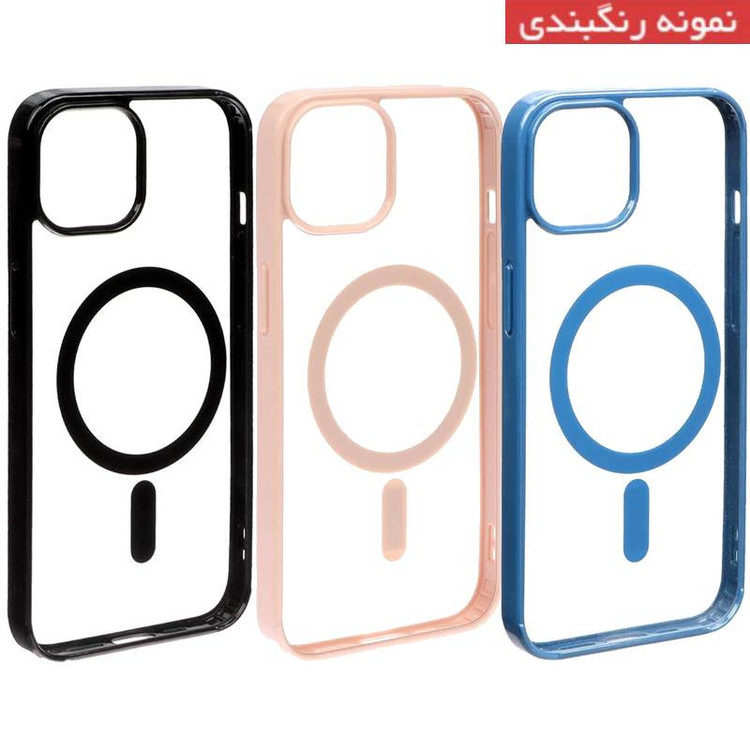کاور شارک قاب مدل مگ سیف طرح کالرفول مناسب برای گوشی موبایل اپل iPhone 11