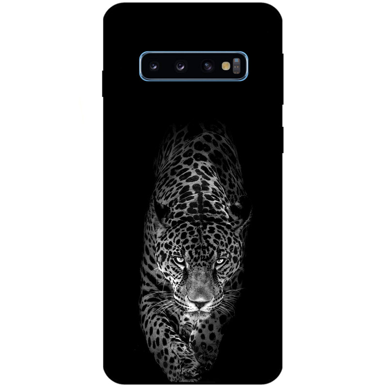 کاور مگافون طرح پلنگ مدل 1879 مناسب برای گوشی موبایل سامسونگ Galaxy S10