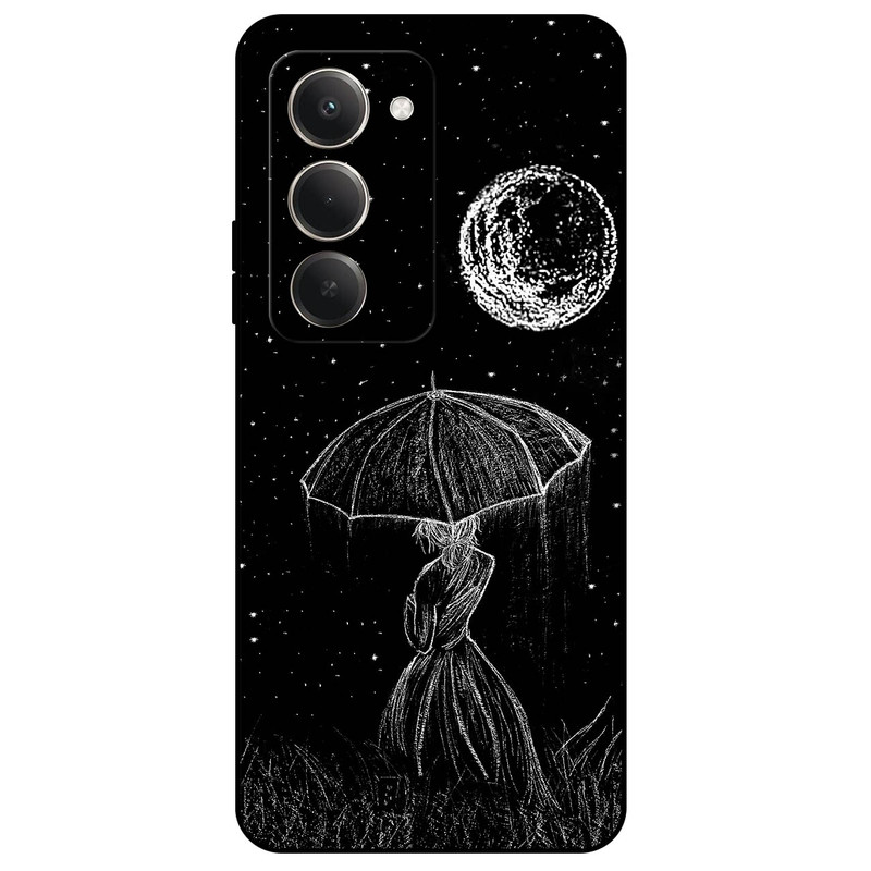 کاور مگافون طرح دختر و ماه مدل 1369 مناسب برای گوشی موبایل شیائومی Redmi 15 4G
