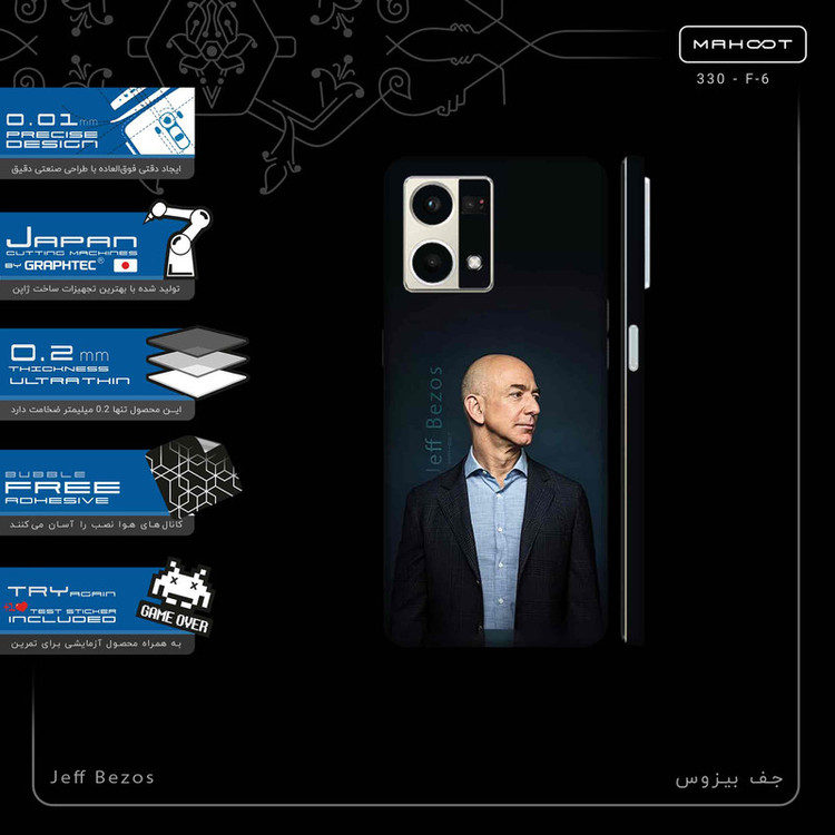 برچسب پوششی ماهوت مدل Jeff_Bezos-FullSkin مناسب برای گوشی موبایل اپو Reno 8 4G