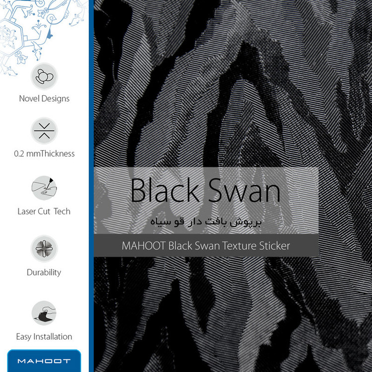 برچسب پوششی ماهوت مدل Black-Swan مناسب برای گوشی موبایل شیائومی Redmi 9A