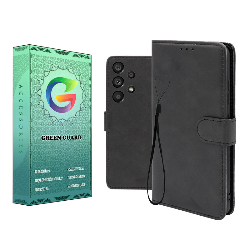 کیف کلاسوری گرین گارد طرح چرمی مدل Landing مناسب برای گوشی موبایل سامسونگ Galaxy A52 / A52S به همراه بند آویز