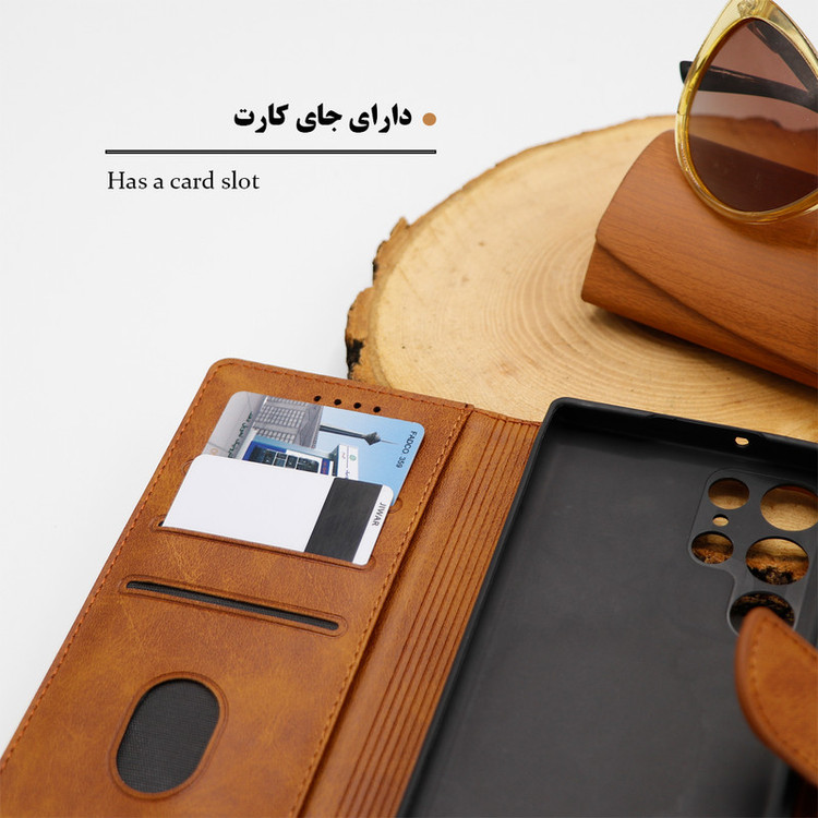 کیف کلاسوری گرین گارد مدل چرمی مگنتی کد B01 مناسب برای گوشی موبایل سامسونگ Galaxy A54