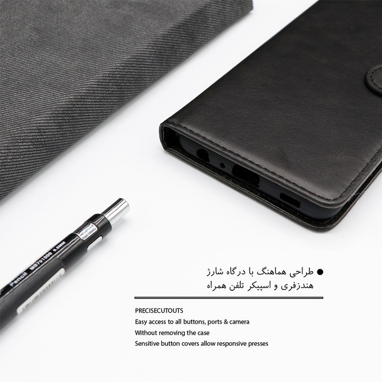 کیف کلاسوری گرین گارد طرح چرمی مدل Landing کد 04 مناسب برای گوشی موبایل سامسونگ Galaxy A56 به همراه بند آویز