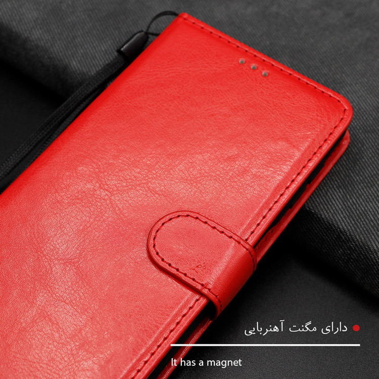 کیف کلاسوری گرین گارد طرح چرمی مدل Landing کد 04 مناسب برای گوشی موبایل سامسونگ Galaxy A56 به همراه بند آویز