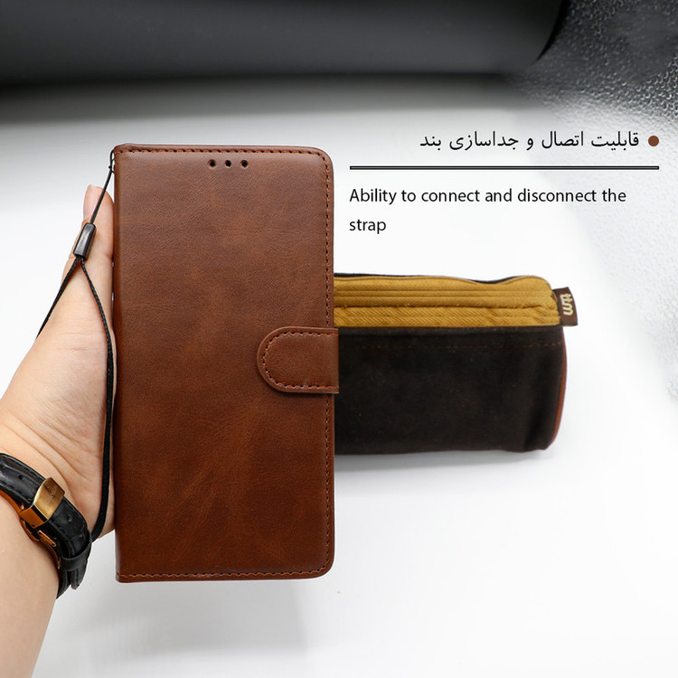 کیف کلاسوری گرین گارد طرح چرمی مدل Landing کد 04 مناسب برای گوشی موبایل سامسونگ Galaxy A56 به همراه بند آویز