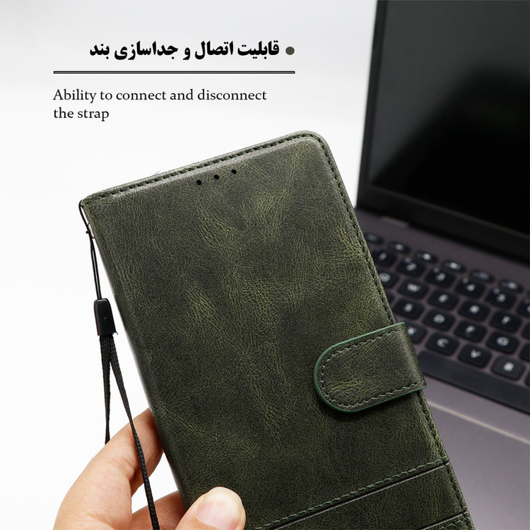 کیف کلاسوری گرین گارد مدل GGFox مناسب برای گوشی موبایل سامسونگ Galaxy J7 Pro به همراه بندآویز