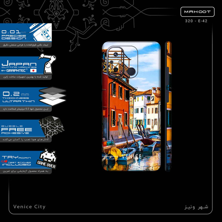 برچسب پوششی ماهوت مدل Venice_City-FullSkin مناسب برای گوشی موبایل شیائومی Redmi 12C