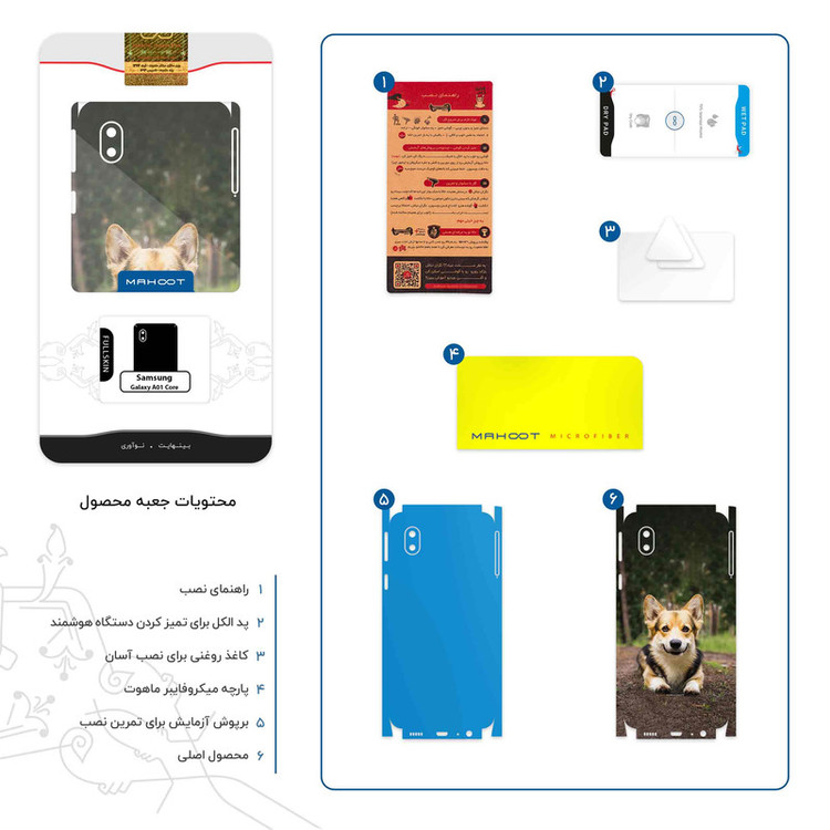 برچسب پوششی ماهوت مدل Dog_2-FullSkin مناسب برای گوشی موبایل سامسونگ Galaxy A01 Core