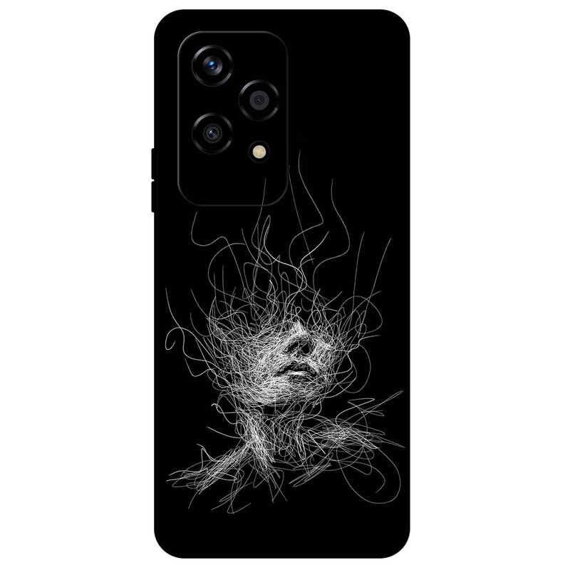 کاور مگافون طرح اسکچ صورت مدل 7423 مناسب برای گوشی موبایل آنر 200 Lite