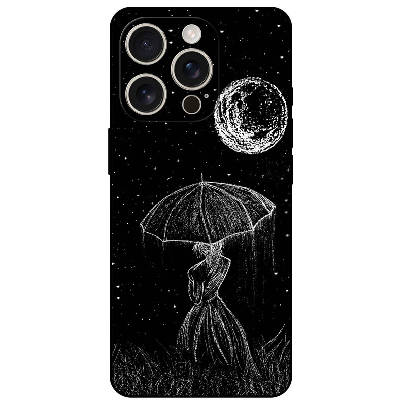 کاور مگافون طرح دختر و ماه مدل 1369 مناسب برای گوشی موبایل اپل iPhone 16 Pro