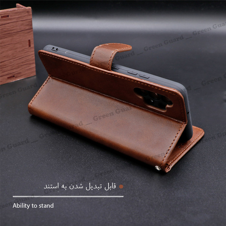 کیف کلاسوری گرین گارد طرح چرمی مدل Landing مناسب برای گوشی موبایل سامسونگ Galaxy A34 5G به همراه بند آویز