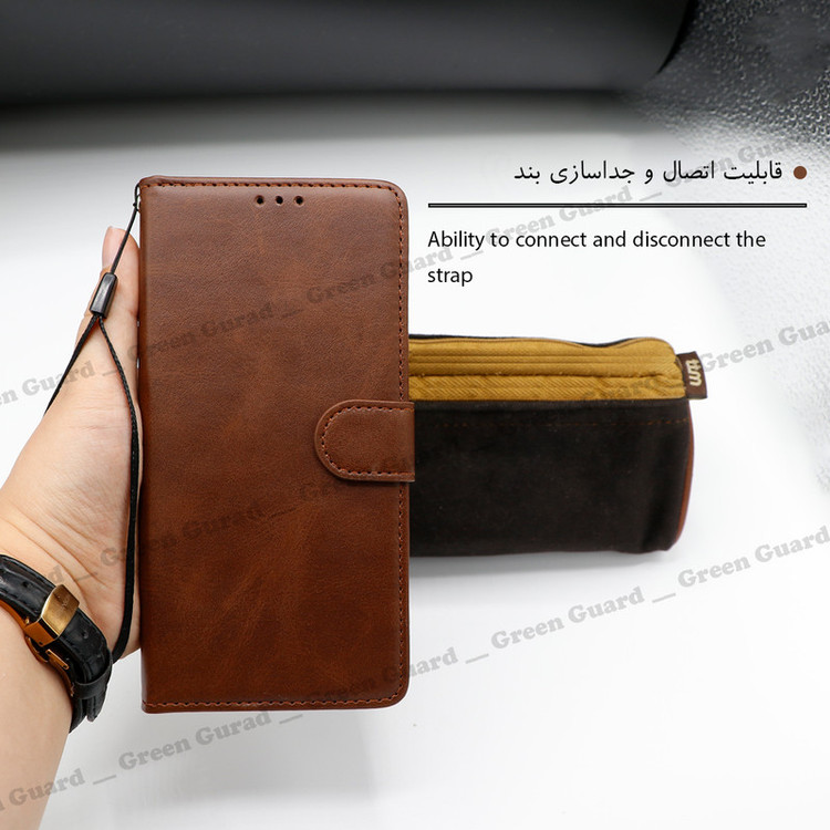کیف کلاسوری گرین گارد طرح چرمی مدل Landing مناسب برای گوشی موبایل سامسونگ Galaxy A34 5G به همراه بند آویز
