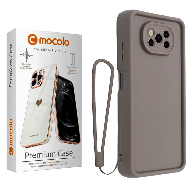 کاور موکولو مدل Silicone Puffer Strap مناسب برای گوشی موبایل شیائومی Poco X3/ Poco X3 Pro به همراه بند آویز