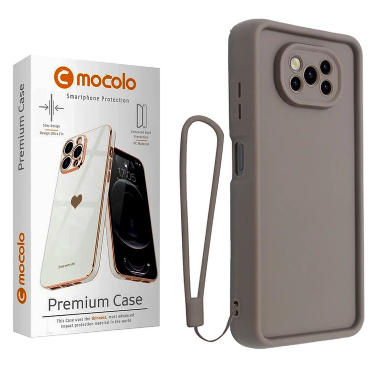 کاور موکولو مدل Silicone Puffer Strap مناسب برای گوشی موبایل شیائومی Poco X3/ Poco X3 Pro به همراه بند آویز