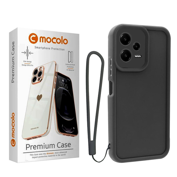 کاور موکولو مدل Silicone Puffer Strap مناسب برای گوشی موبایل شیائومی Redmi Note 12 Pro 5G/ Poco X5 Pro 5G به همراه بند آویز