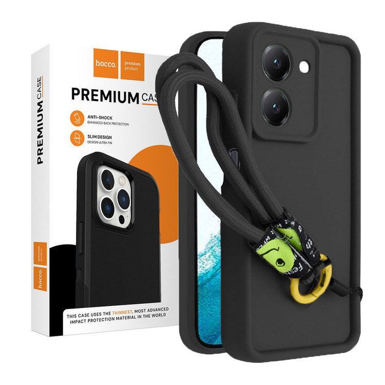 کاور هوکو مدل PufferSilicon مناسب برای گوشی موبایل شیائومی Redmi A5 / Poco C71 به همراه بند آویز