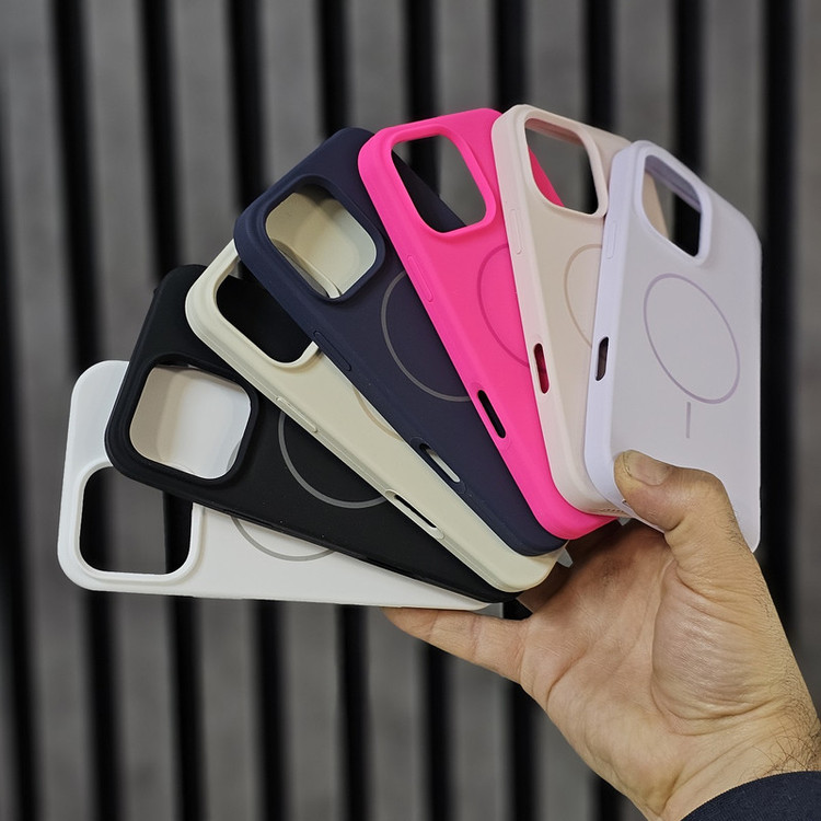 کاور کیس مدل سیلیکون مگ سیف مناسب برای گوشی موبایل اپل Iphone 16pro