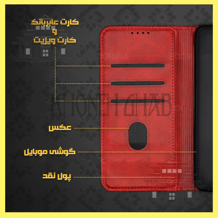کیف کلاسوری خونه قاب مدل چرمی طرح CUT مناسب برای گوشی موبایل شیائومی Poco M3