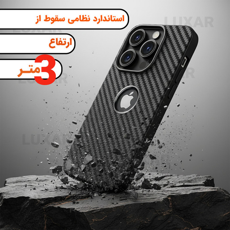 کاور لوکسار مدل 12pro _Carbon Line مناسب برای گوشی موبایل اپل iPhone 12 Pro