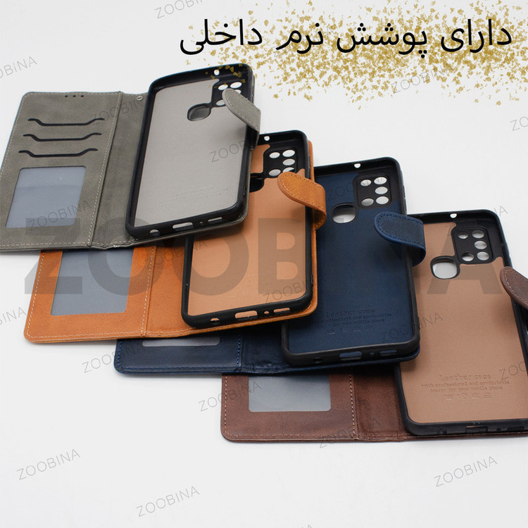 کیف کلاسوری زوبینا مدل Lomer مناسب برای گوشی موبایل اپل iPhone 7 Plus / 8 Plus به همراه بند آویز