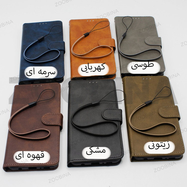 کیف کلاسوری زوبینا مدل Lomer مناسب برای گوشی موبایل اپل iPhone 7 Plus / 8 Plus به همراه بند آویز
