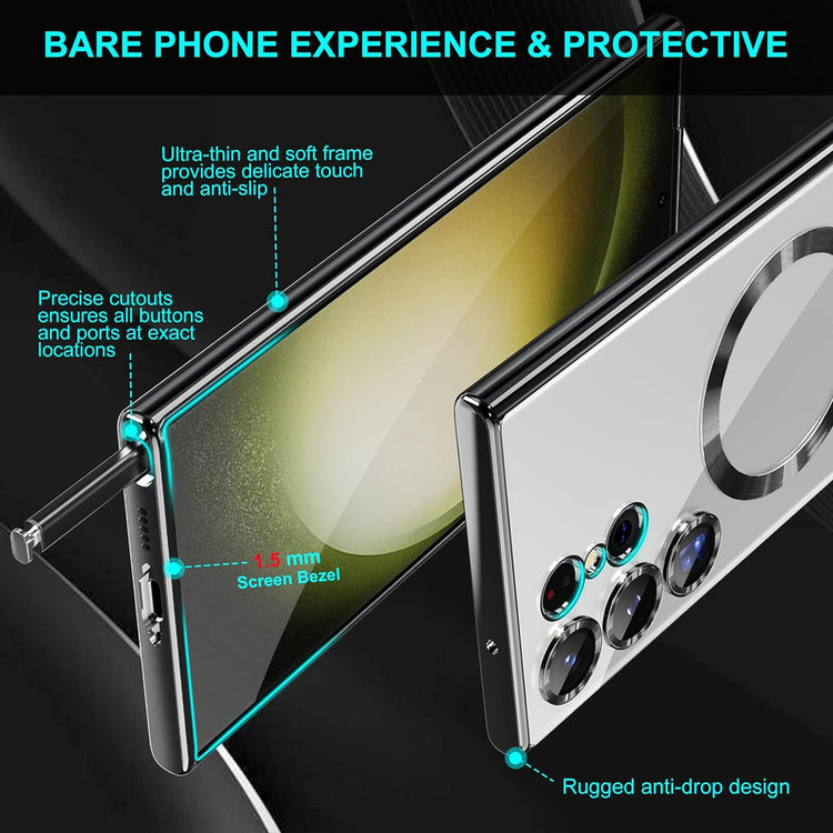 کاور مانستر مدل Clear Magsafe مناسب برای گوشی موبایل سامسونگ Galaxy S22 Ultra