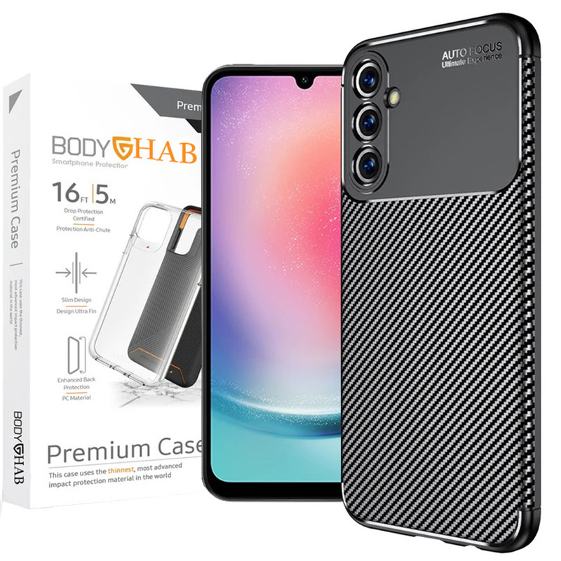 کاور بادی قاب مدل Fiber Carbon2 مناسب برای گوشی موبایل سامسونگ Galaxy A16 5G / A16 4G