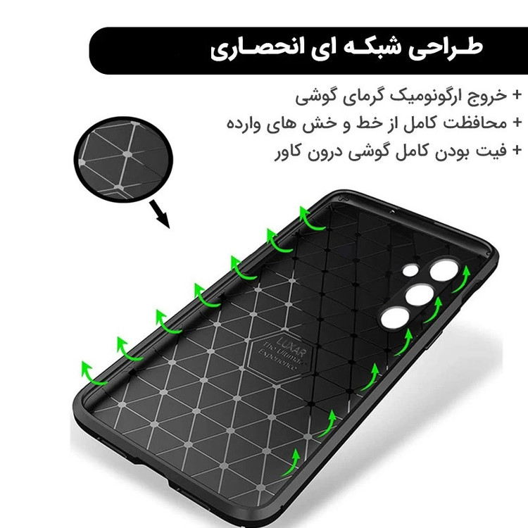 کاور بادی قاب مدل Fiber Carbon2 مناسب برای گوشی موبایل سامسونگ Galaxy A16 5G / A16 4G