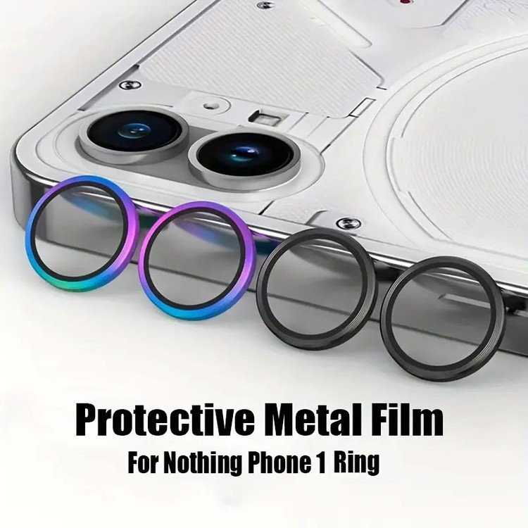 کاور مسیر مدل Clear Space Ring Metal مناسب برای گوشی موبایل ناتینگ فون 1 به همراه محافظ لنز دوربین
