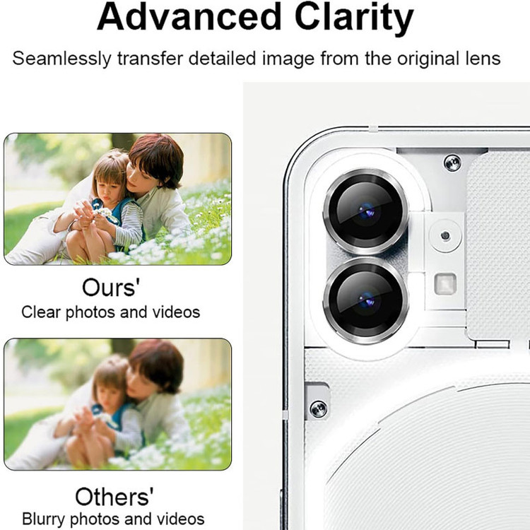 کاور مسیر مدل Clear Space Ring Metal مناسب برای گوشی موبایل ناتینگ فون 1 به همراه محافظ لنز دوربین