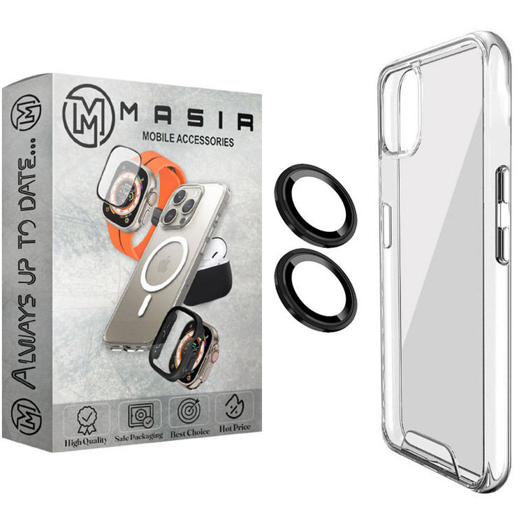 کاور مسیر مدل Clear Space Ring Metal مناسب برای گوشی موبایل ناتینگ فون 1 به همراه محافظ لنز دوربین