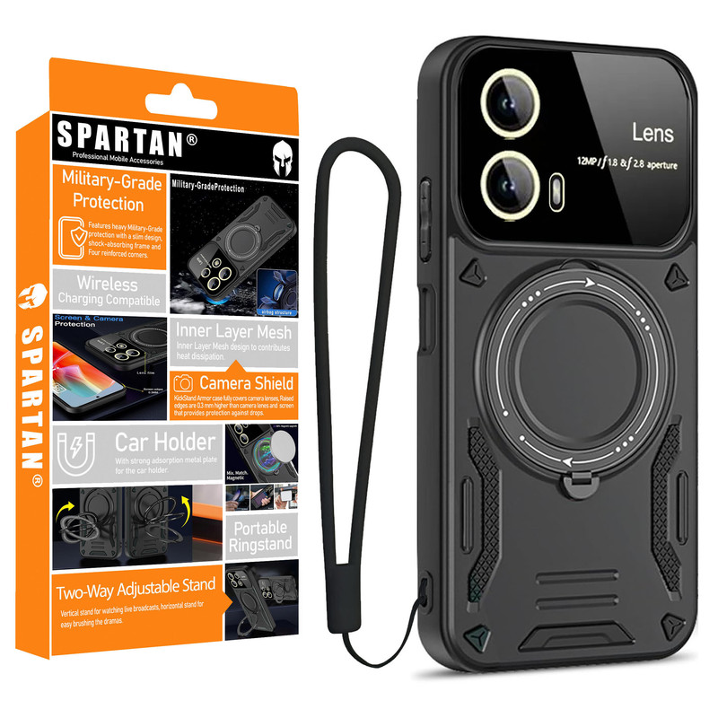 کاور اسپارتان مدل Hybrid Armor Strap مناسب برای گوشی موبایل موتورولا Moto G24 به همراه بند