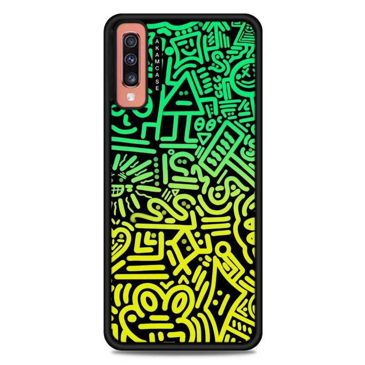کاور آکام مدل AMC-WSGA70-DOODLE16 مناسب برای گوشی موبایل سامسونگ Galaxy A70