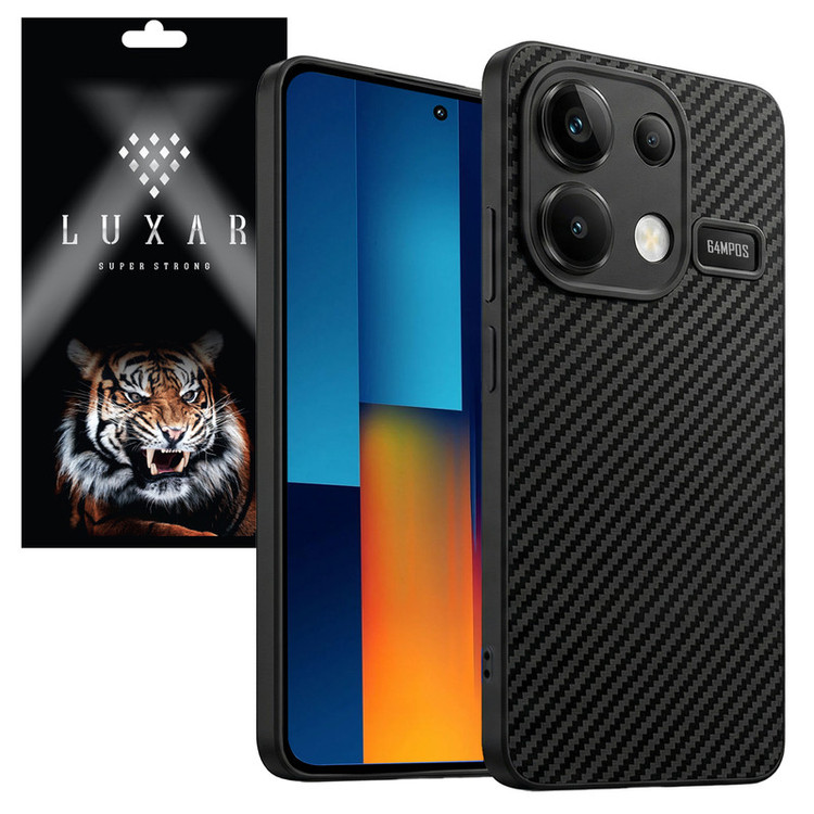 کاور لوکسار مدل pocom6pro _Carbon Line مناسب برای گوشی موبایل شیائومی Poco M6 Pro 4G
