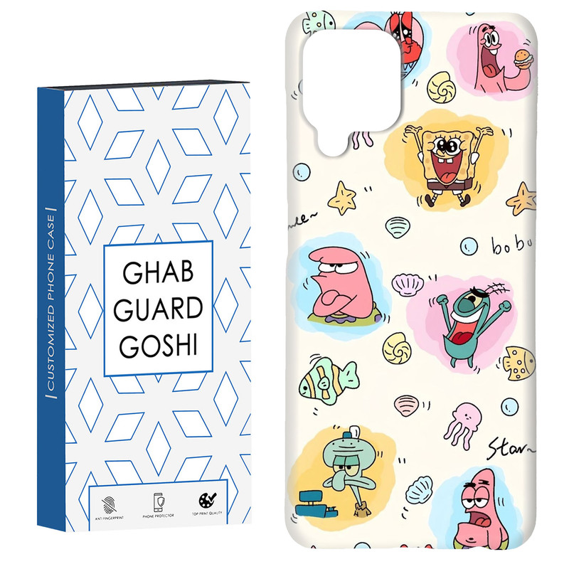 کاور قاب گارد گوشی طرح باب و پاتریک کد Dimo-198 مناسب برای گوشی موبایل سامسونگ Galaxy A12 / M12