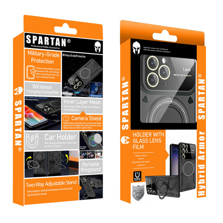کاور اسپارتان مدل Hybrid Armor Strap مناسب برای گوشی موبایل اپل iPhone 13 Pro Max به همراه بند آویز
