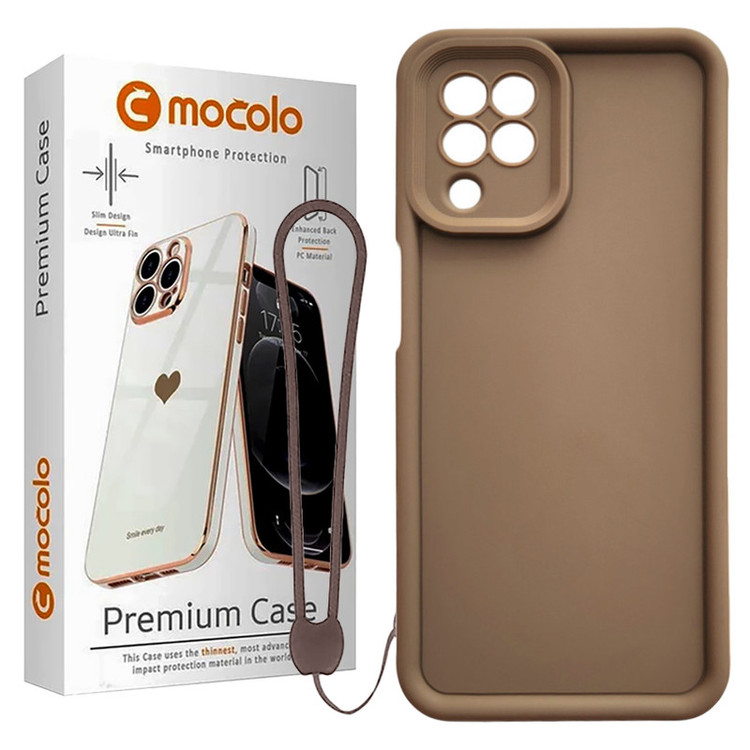 کاور موکولو مدل Silicone Puffer Strap مناسب برای گوشی موبایل سامسونگ Galaxy A22 4G به همراه بند آویز