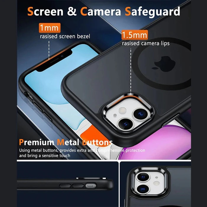 کاور بادی قاب مدل مگ سیف مناسب برای گوشی موبایل اپل iphone 11