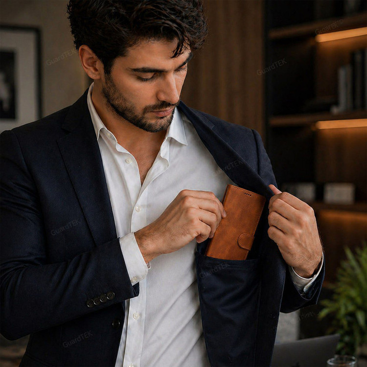کیف کلاسوری گاردتک مدل Flip cover strap مناسب برای گوشی موبایل سامسونگ Galaxy Note 10 Plus به همراه بند