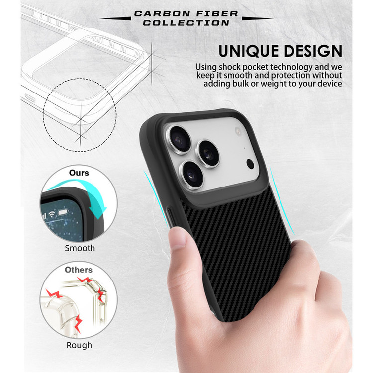کاور سامورایی مدل Carbon Fiber مناسب برای گوشی موبایل اپل iPhone 17 Pro Max